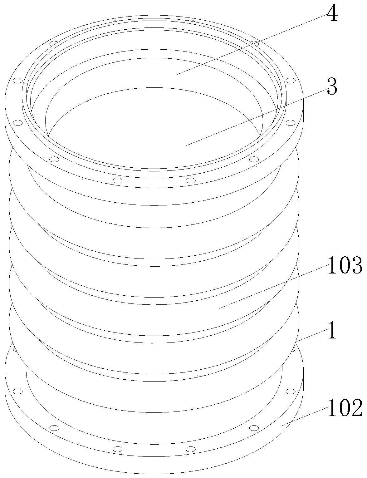 Wear-resistant pipeline compensator for electric power