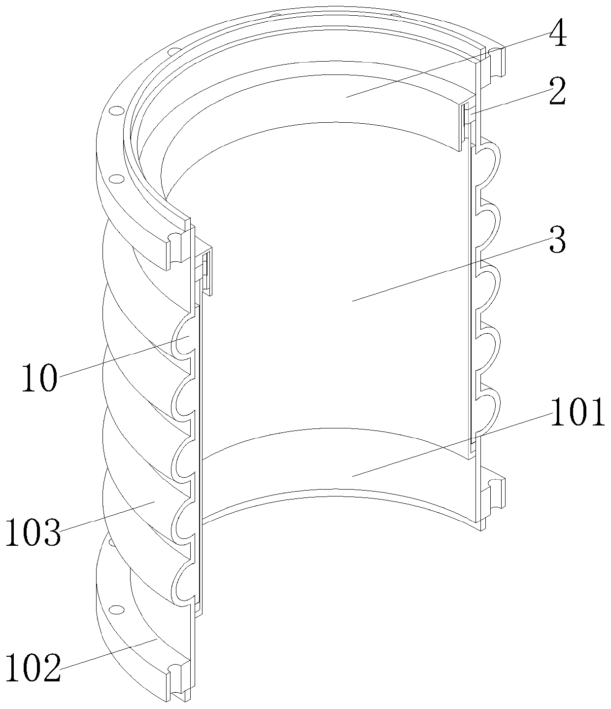 Wear-resistant pipeline compensator for electric power