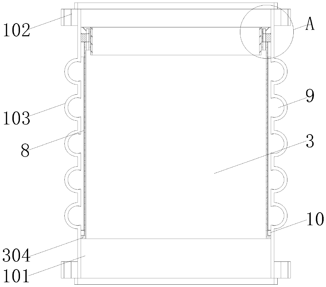 Wear-resistant pipeline compensator for electric power