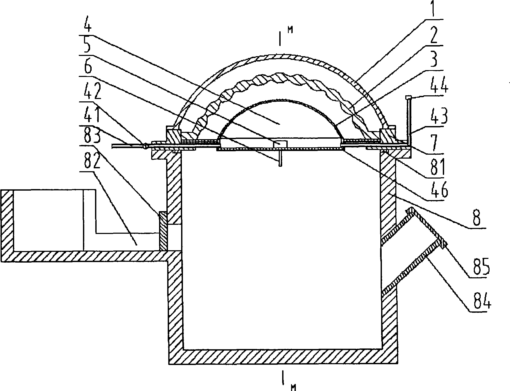 Explosion-proof solar methane tank