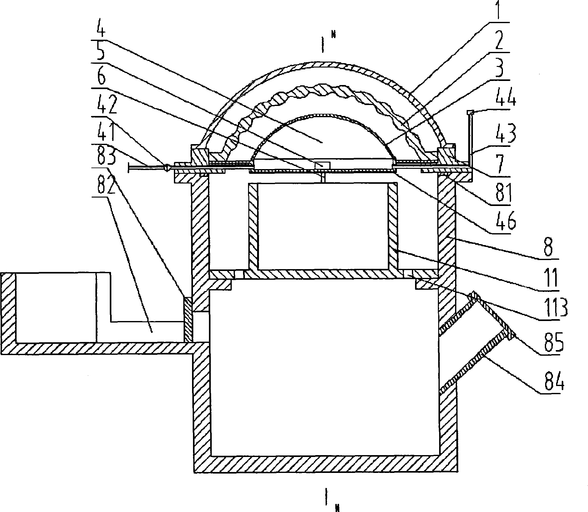 Explosion-proof solar methane tank