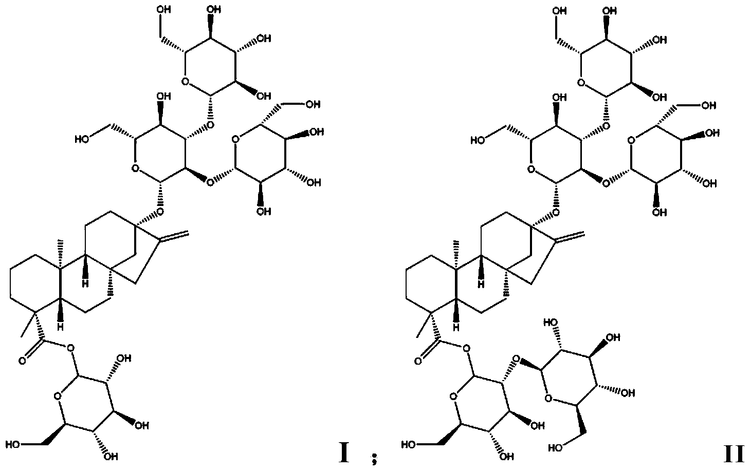 Method for preparing rebaudioside M through enzyme method