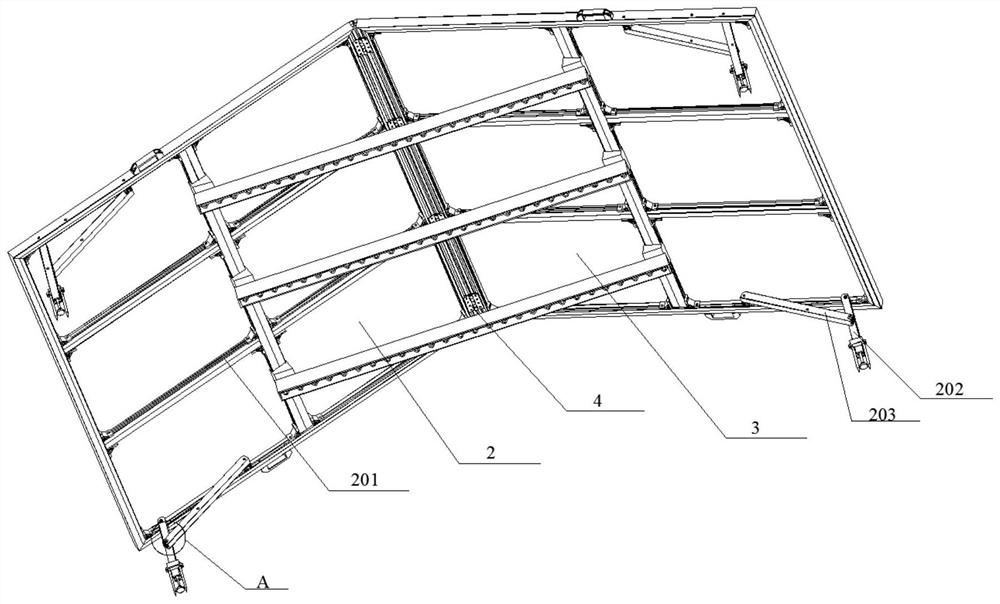 Foldable photovoltaic support