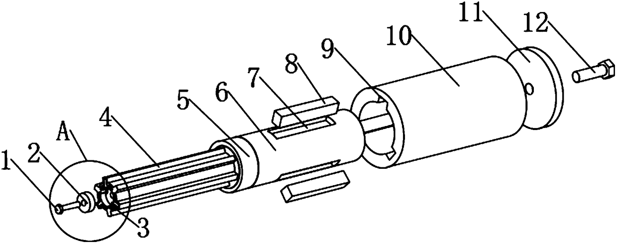 Spline shaft mechanism for agricultural machine and low in use cost