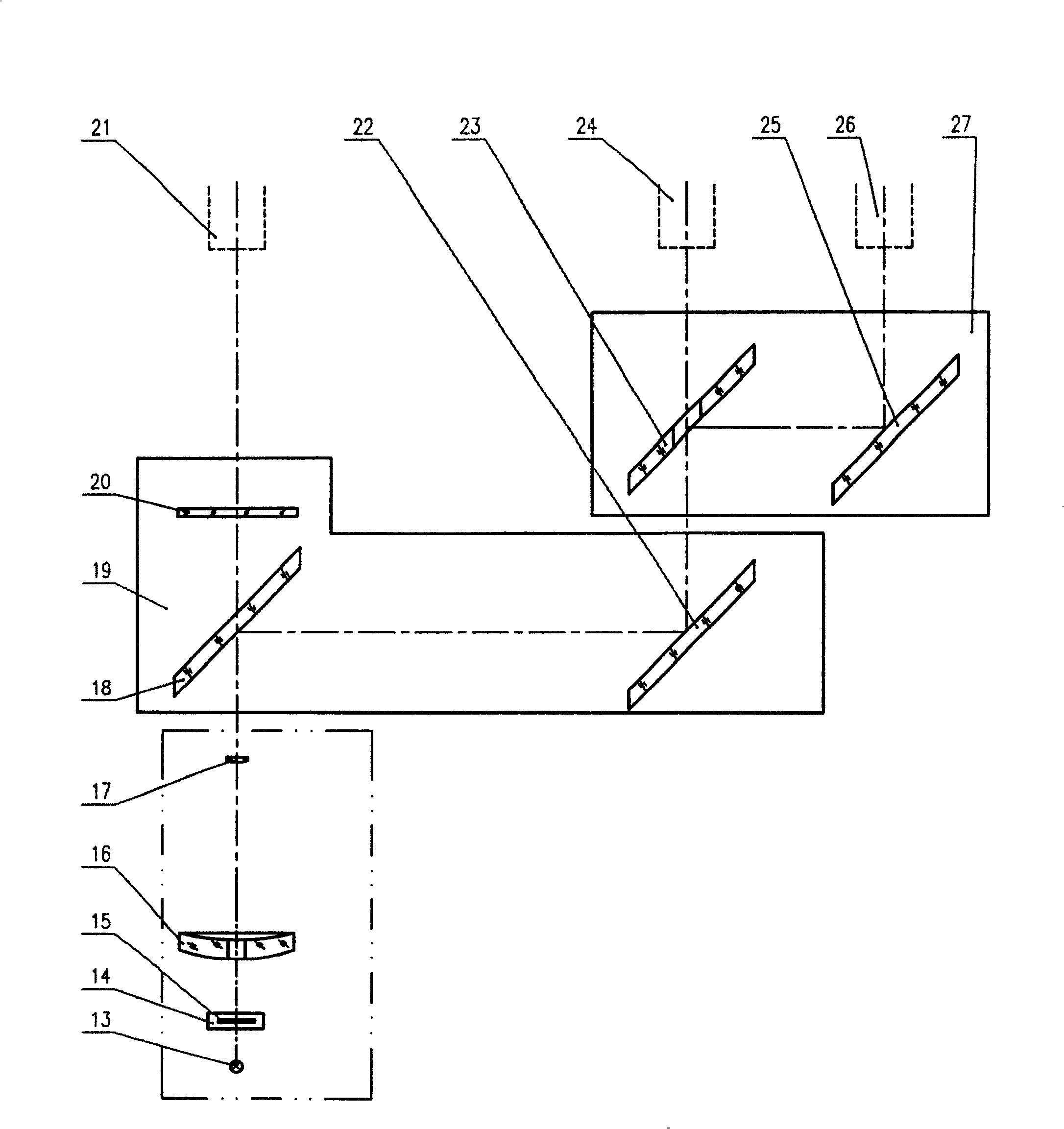 Device for detecting three-axle parallel of large photoelectric monitoring equipment using thermal target technology