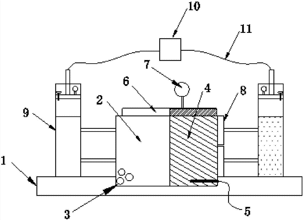 Simulation method and device for dry and wet circulation test of roadbed slope under triaxial stress state