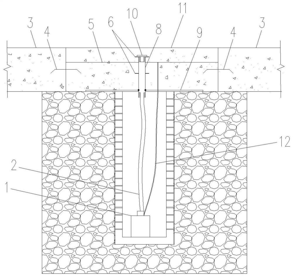 Basement bottom plate post-cast strip reserved drainage well rear sealing structure