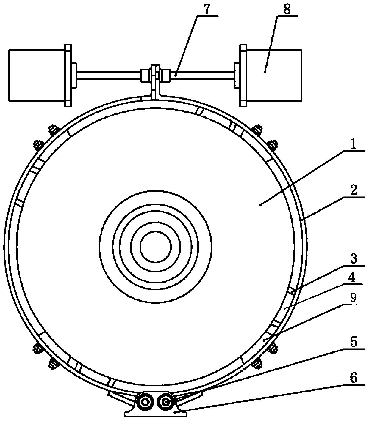 Externally holding belt type tooth form brake