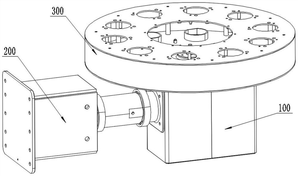 Flat-rotating flipping de-energizing mechanism, automatic liquid dispensing robot