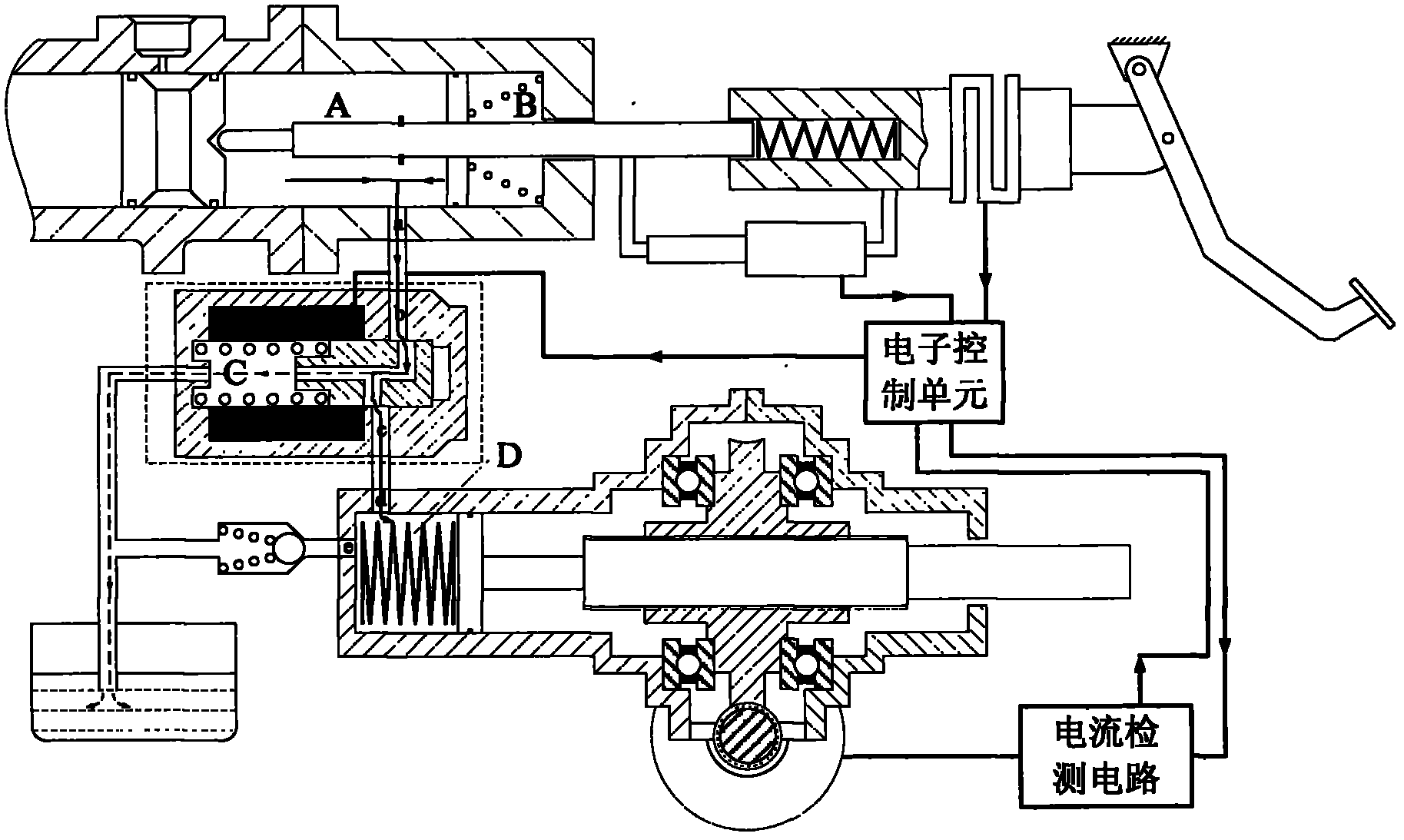 An electro-hydraulic controlled brake booster device