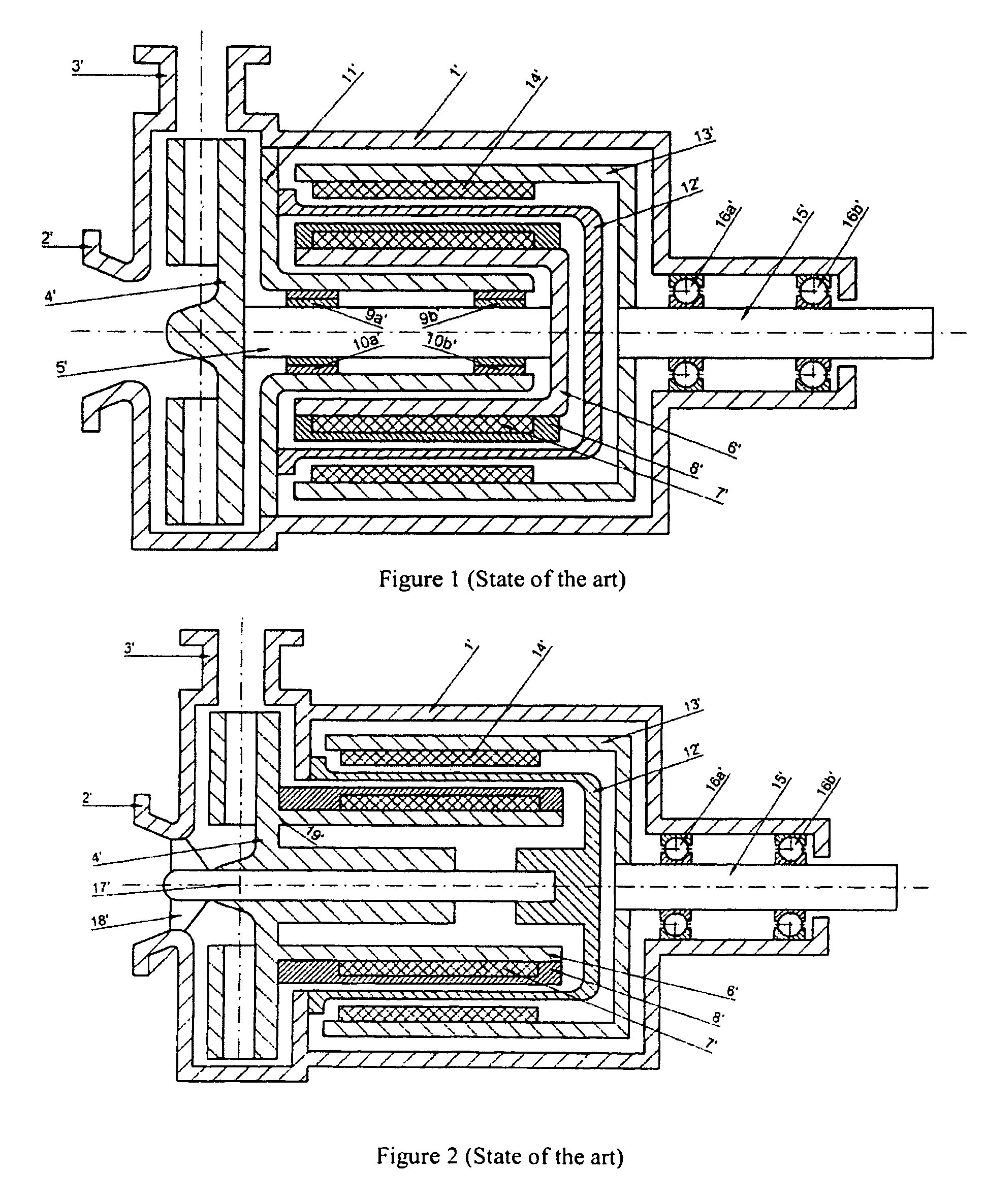 Rotary pump with coaxial magnetic coupling