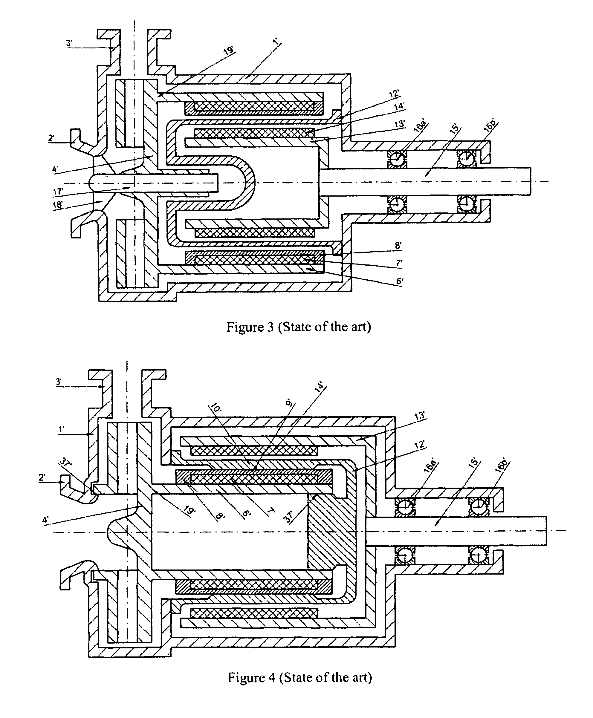 Rotary pump with coaxial magnetic coupling