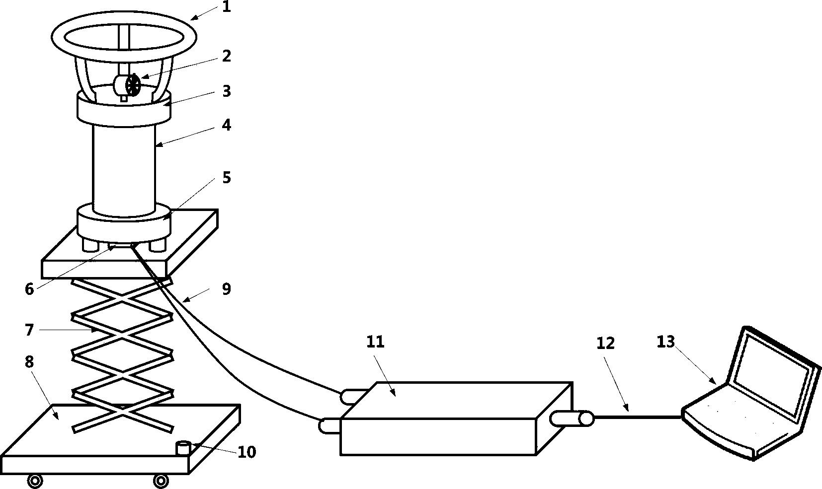 Voltage transformer online verifying system based on SF6 parallel-plate capacitor