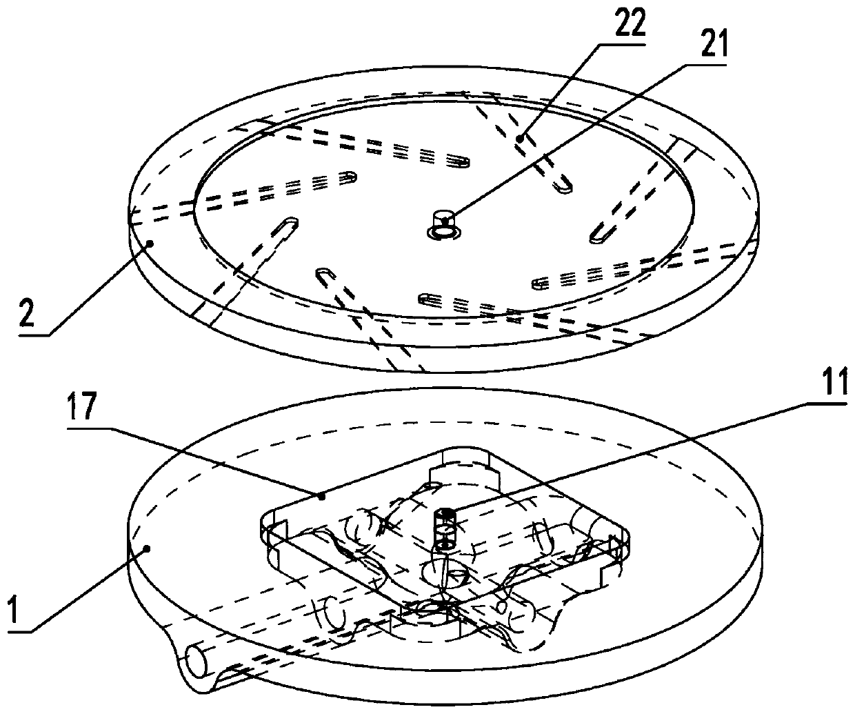 Gas suspension device in vapor deposition furnace