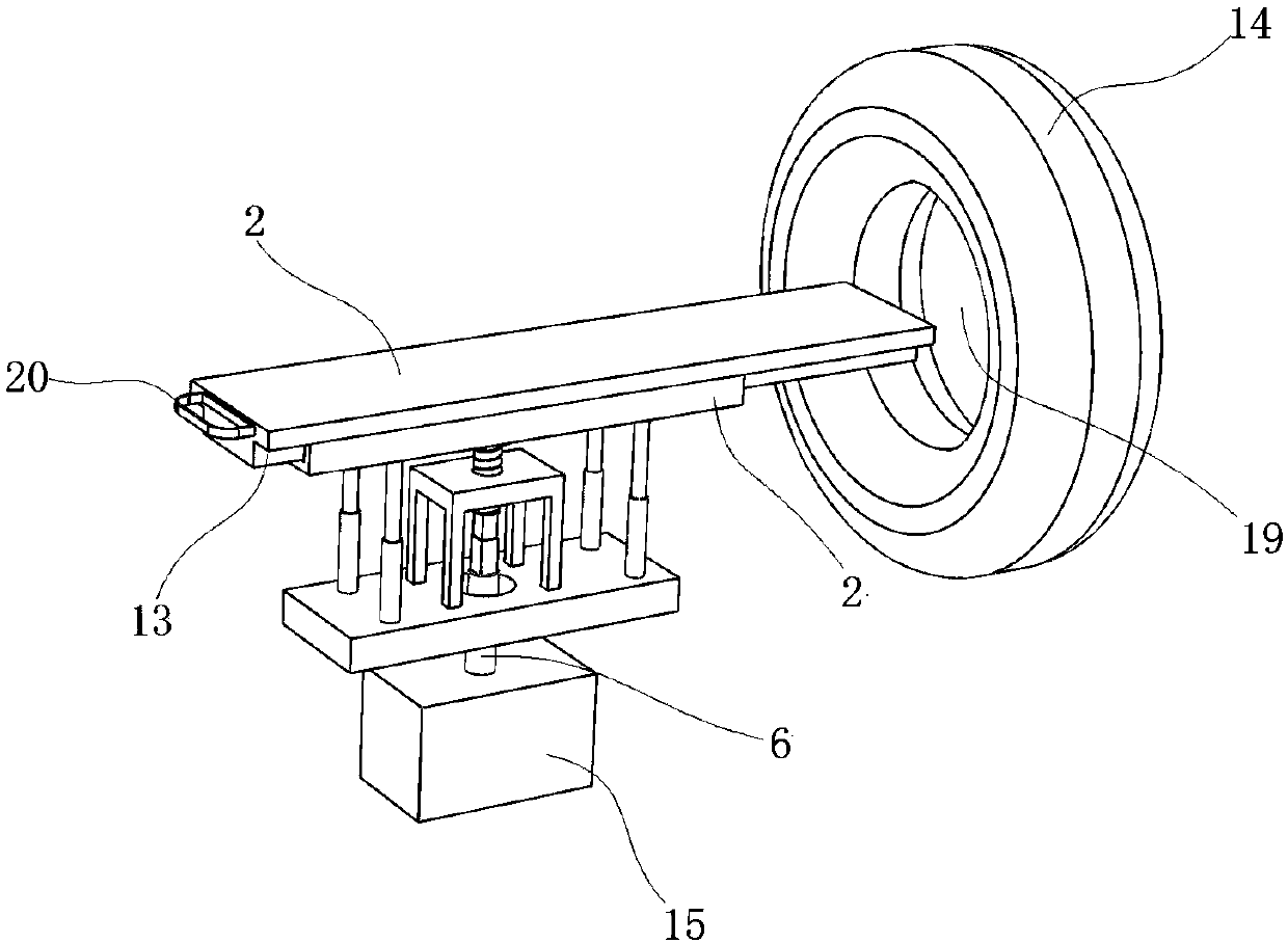 CT inspection tester scanning bed structure and transmission method thereof