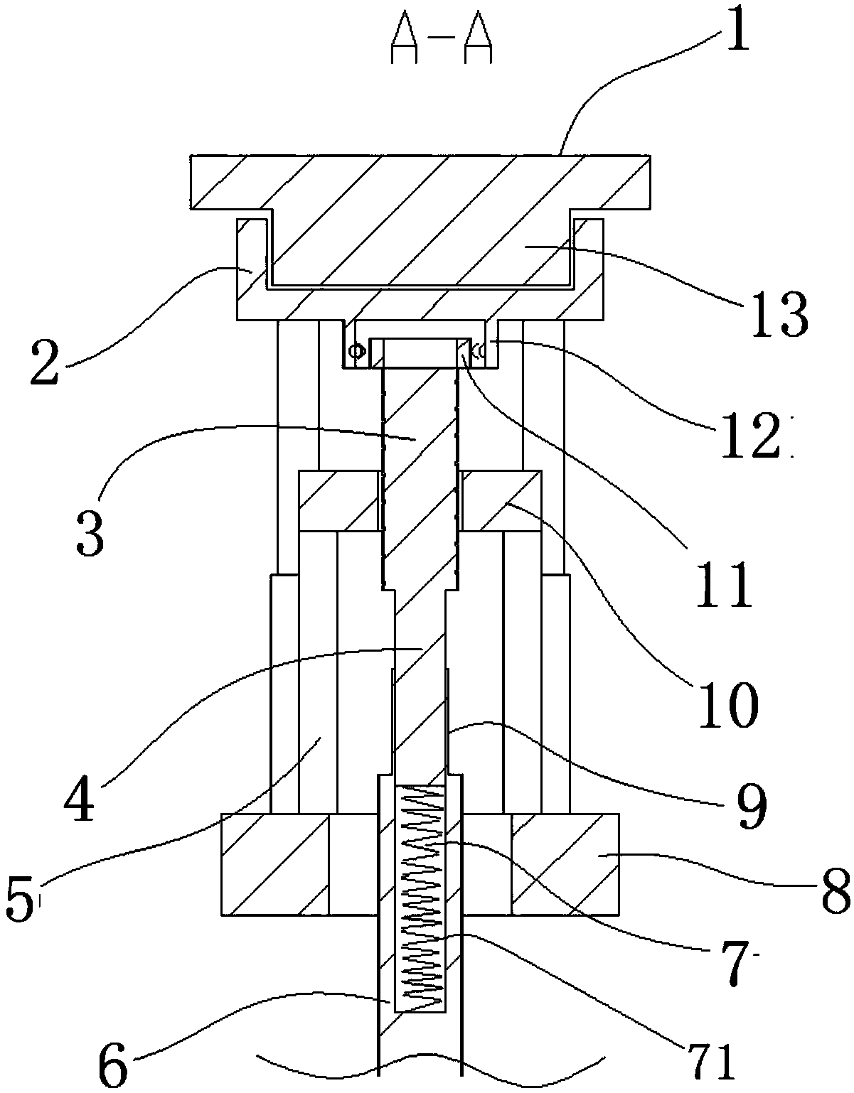 CT inspection tester scanning bed structure and transmission method thereof