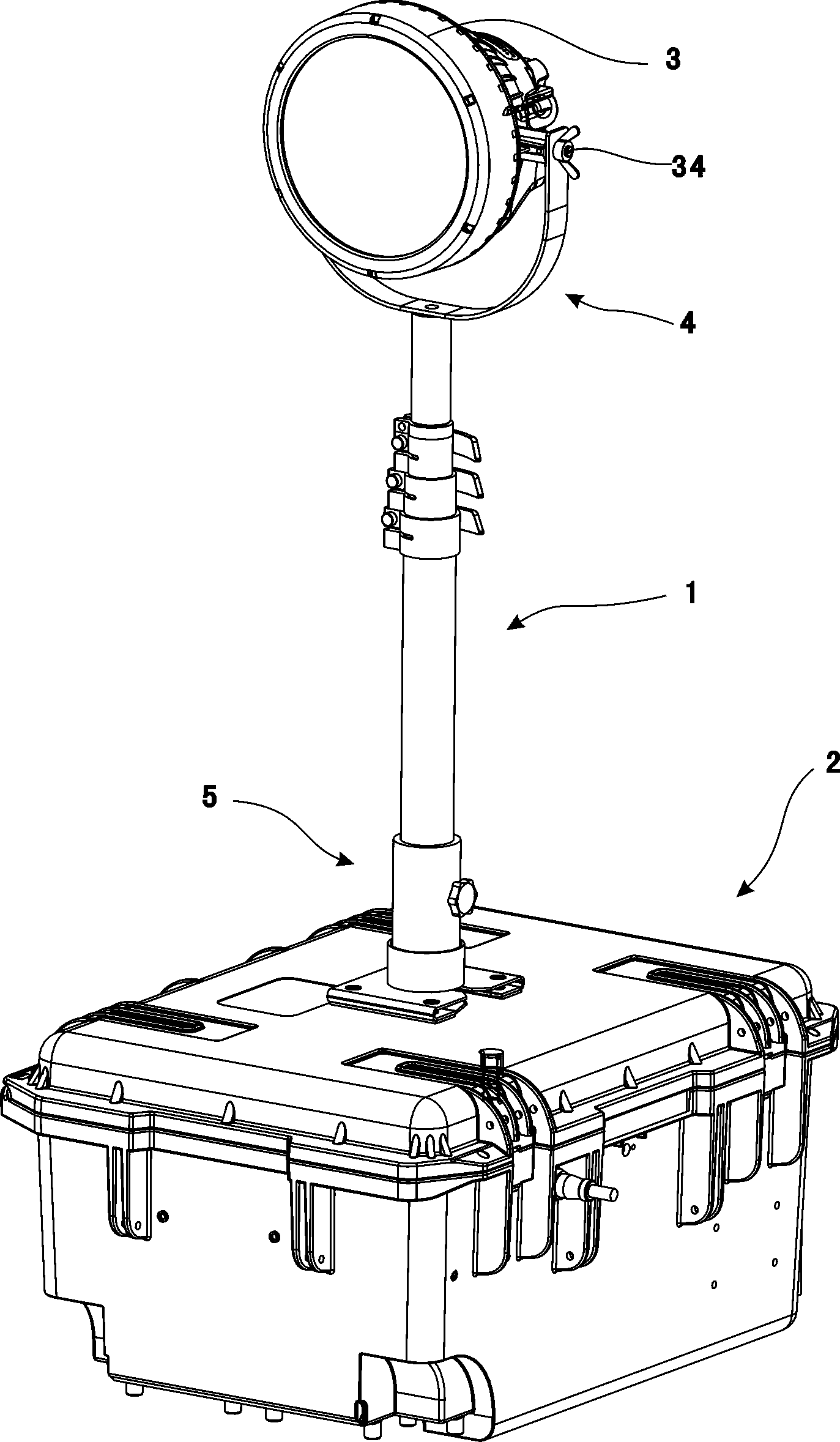 Box type movable lamp