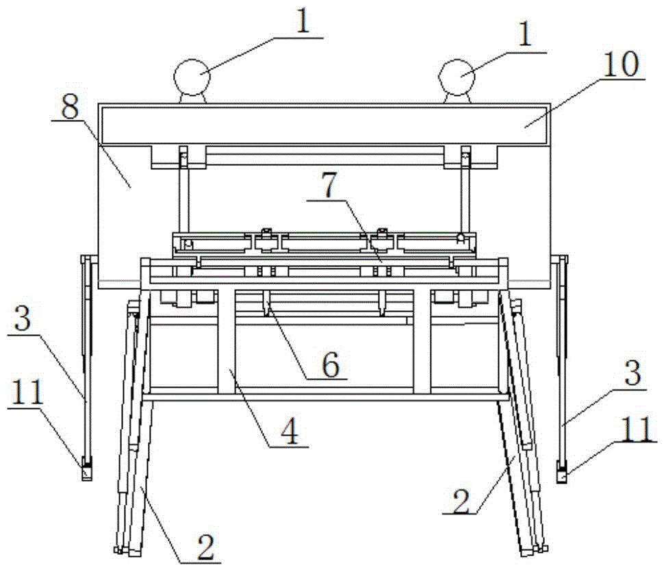 A mine underground unloading device