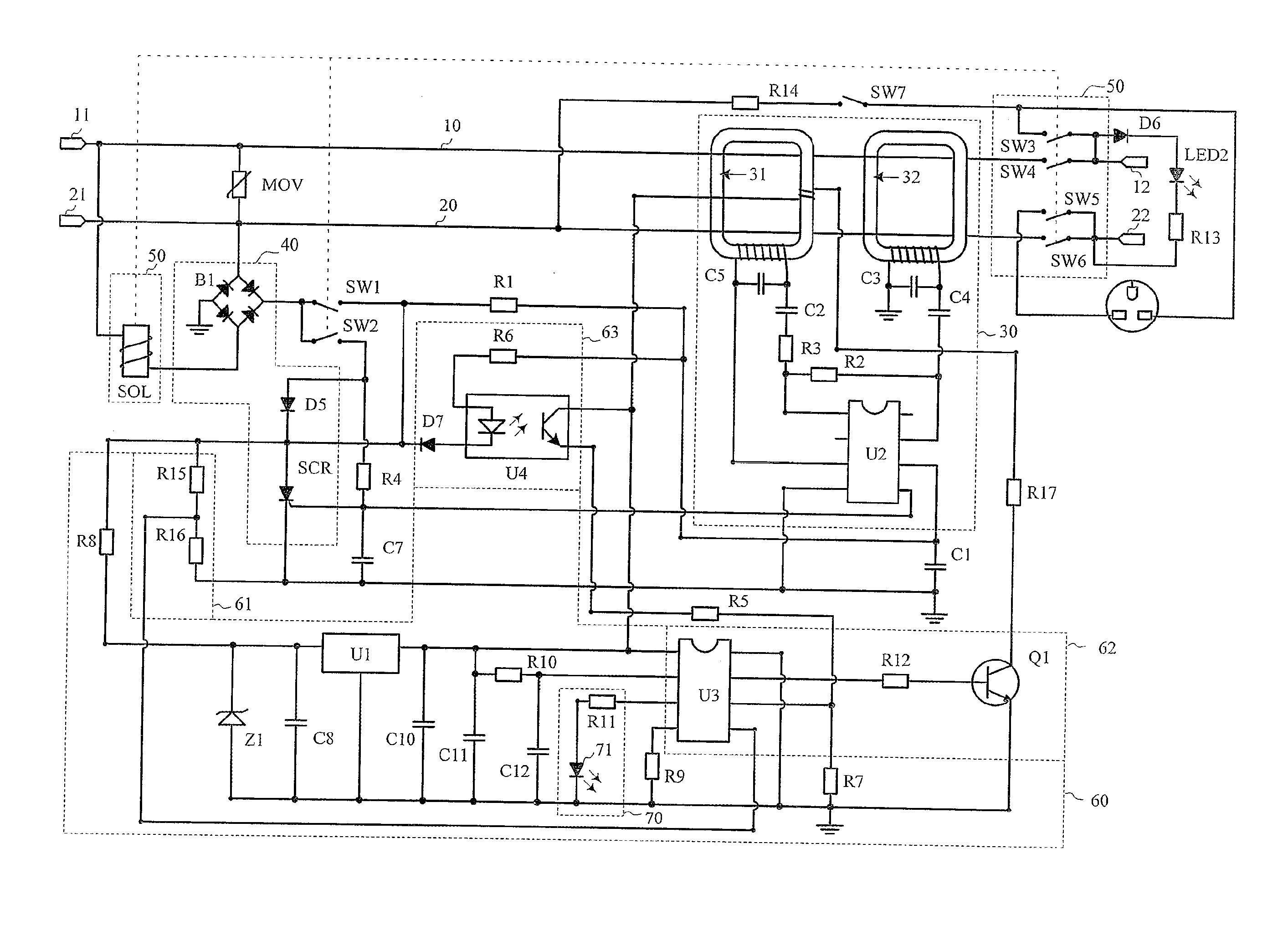 Circuit interrupter device with self-test function