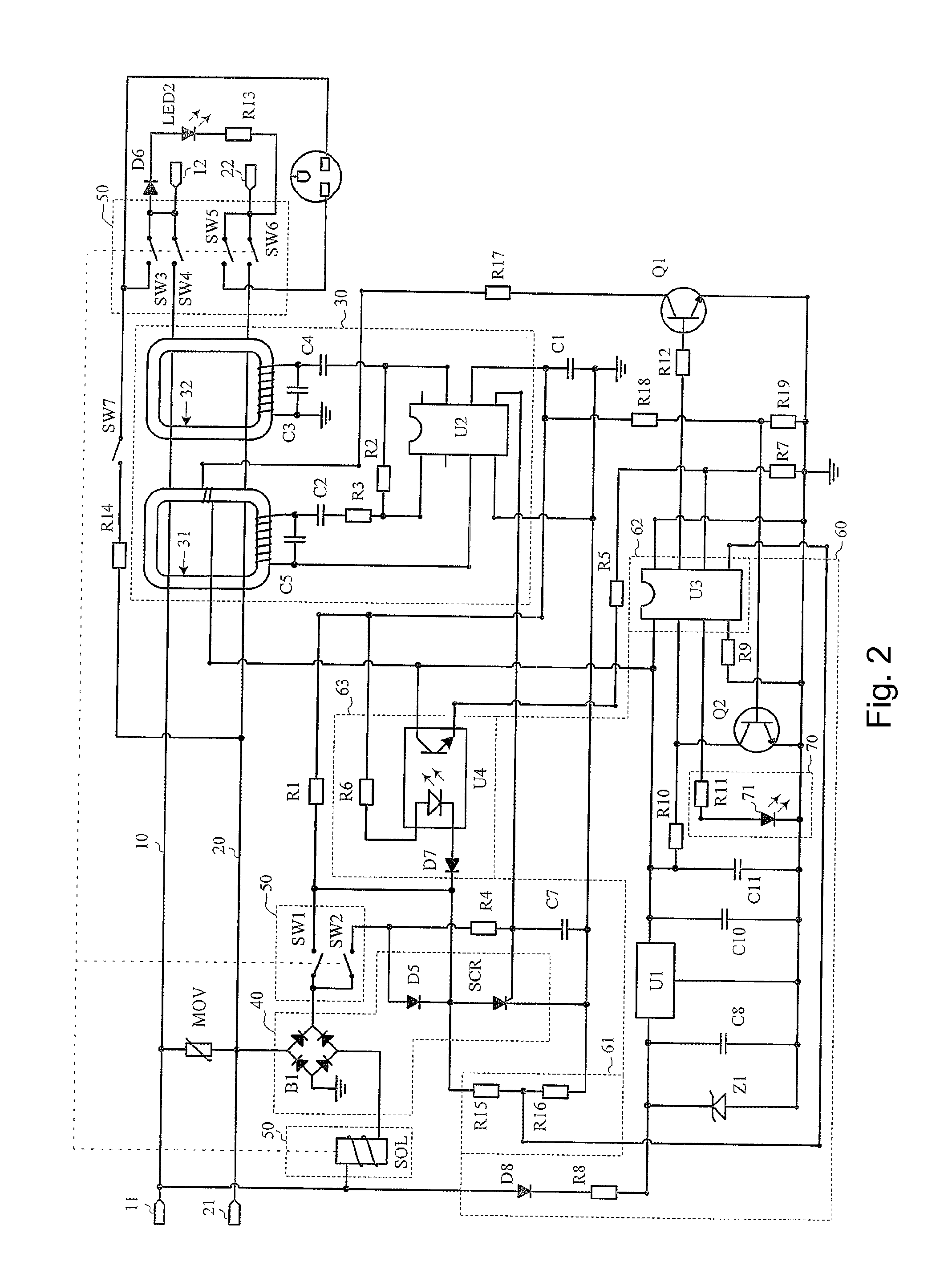 Circuit interrupter device with self-test function