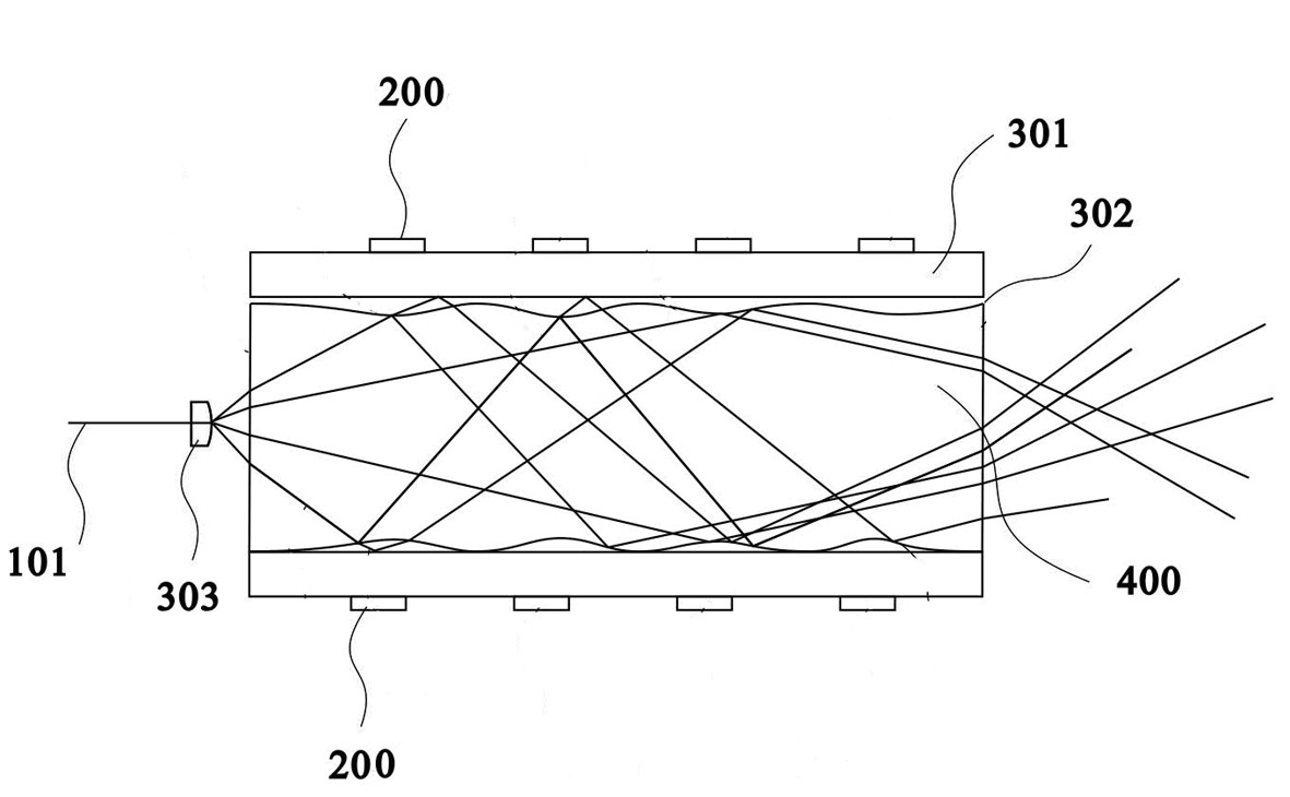 Speckle elimination device based on field emission deformation polymer