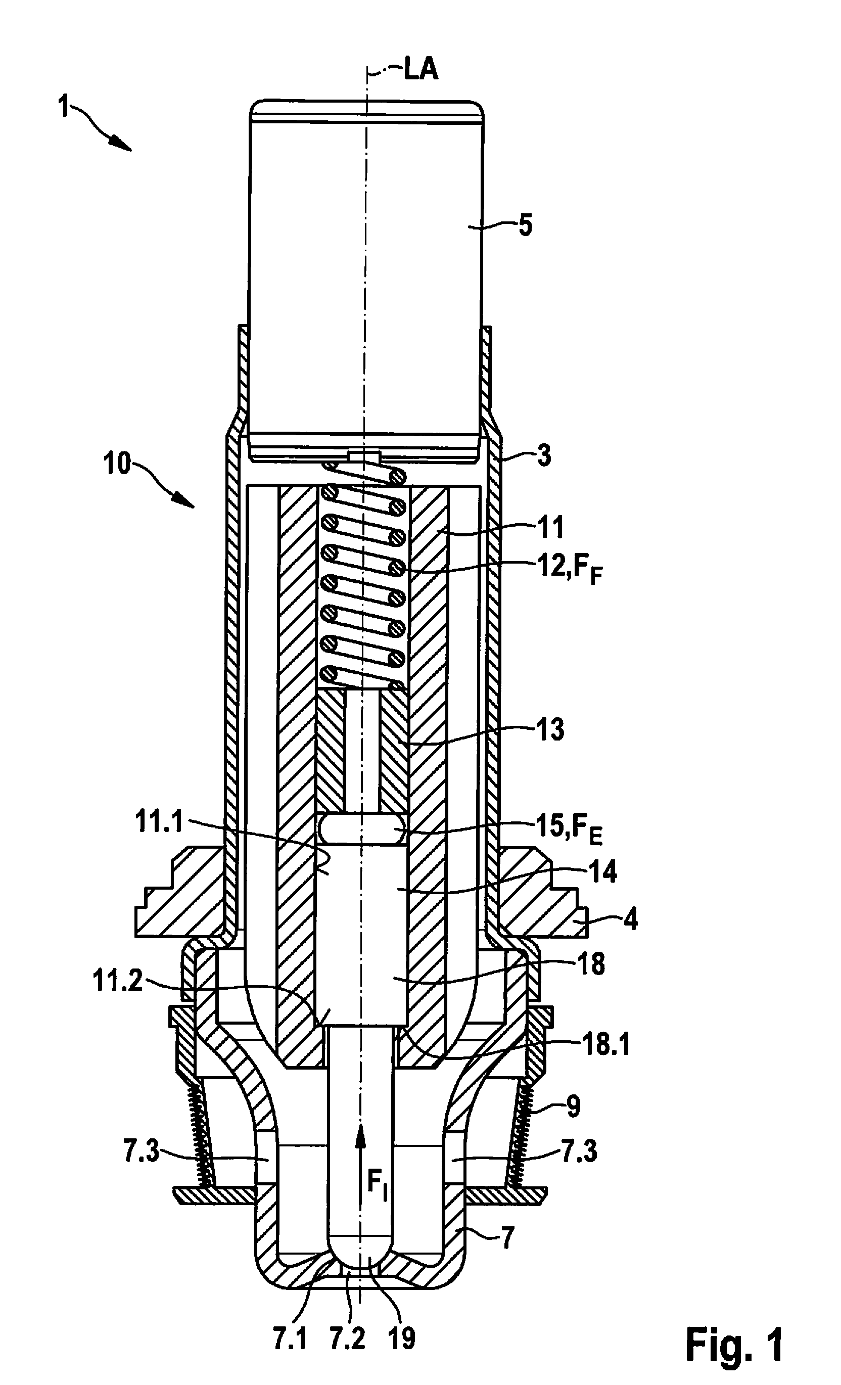 Armature assembly and valve cartridge for a solenoid valve, and method for installing an armature assembly