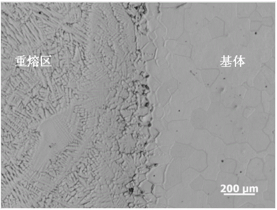 Method for surface modification of medical beta titanium alloy by laser remelting technology