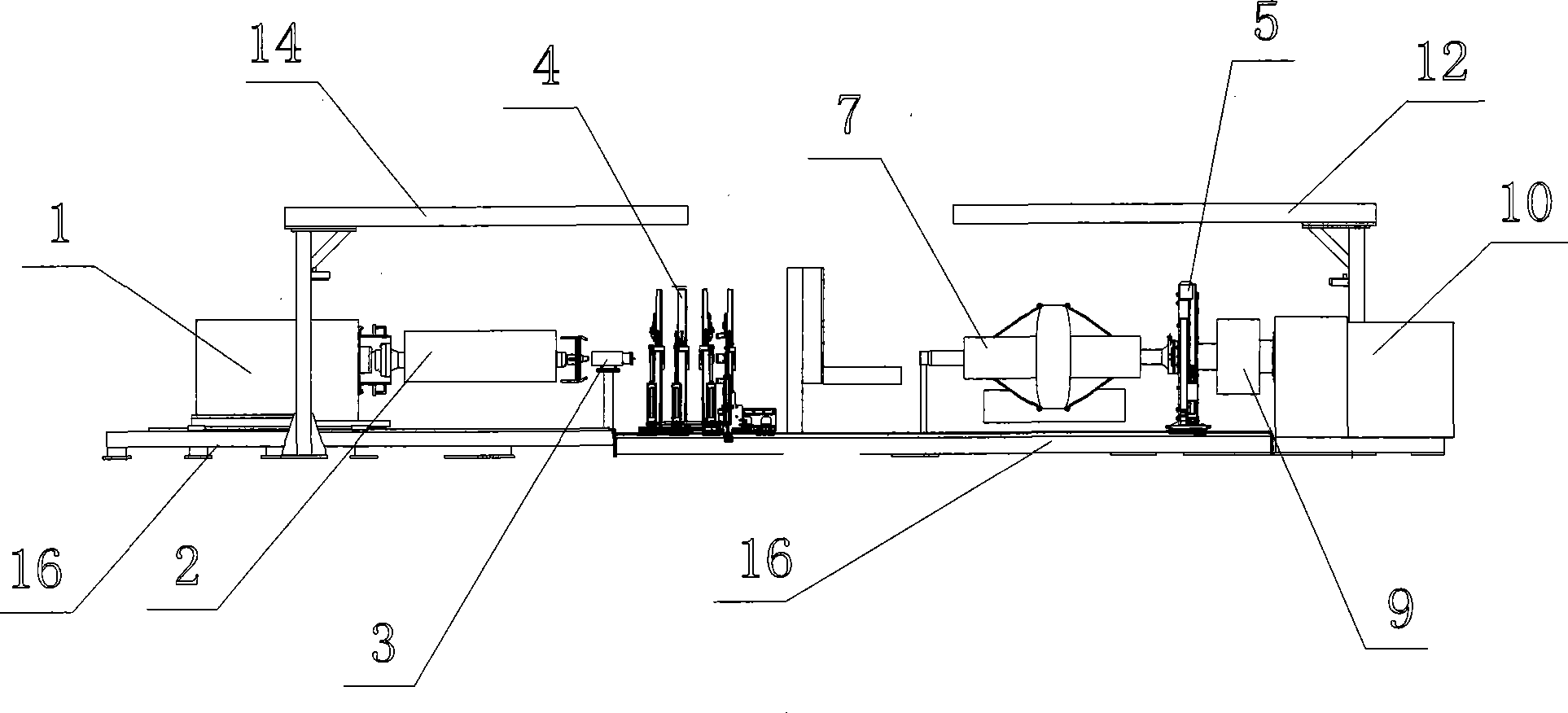 Three-drum forming machine for producing green tyre and method thereof