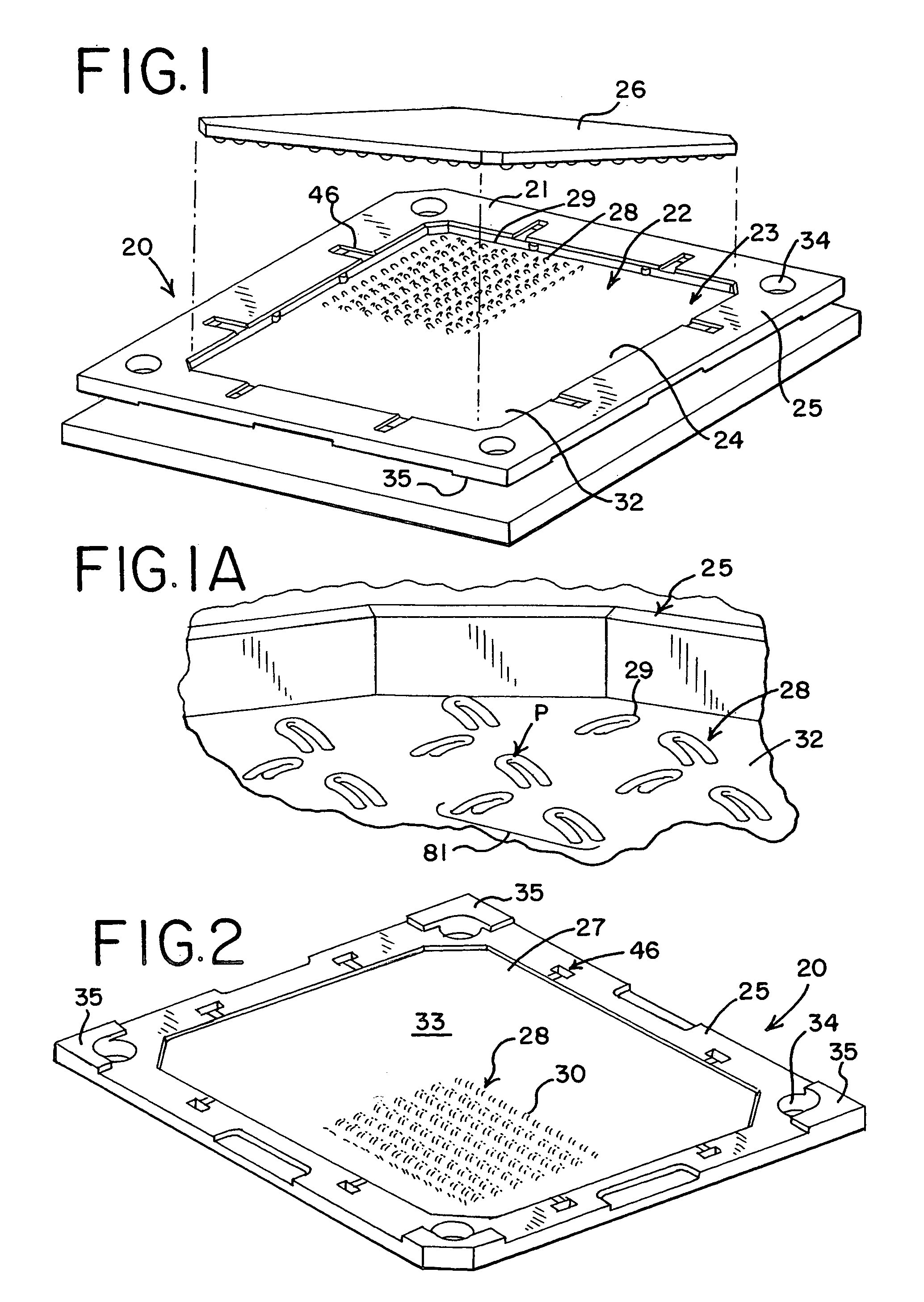 Method of making stitched LGA connector