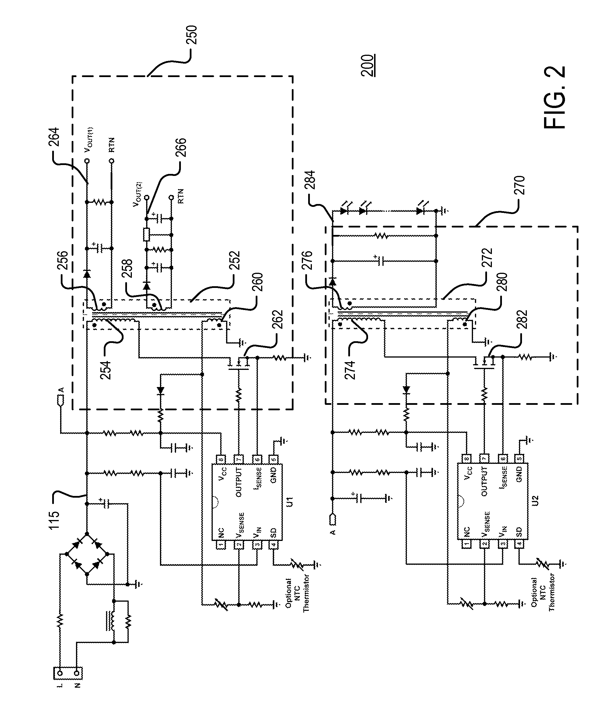 Dual output power supply