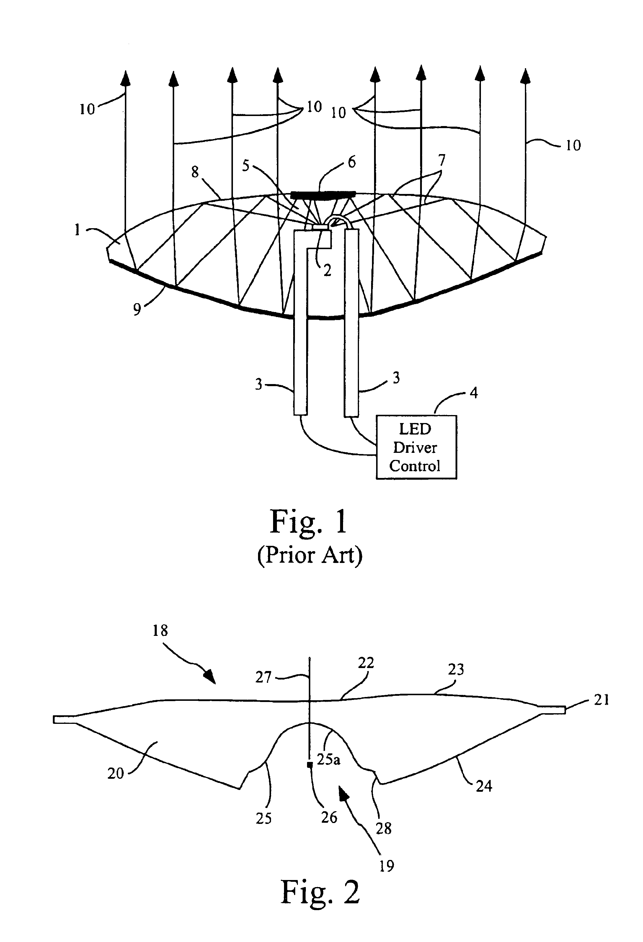 Compact folded-optics illumination lens