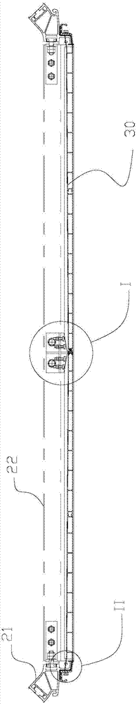 Installing structure of device cabin bottom plate