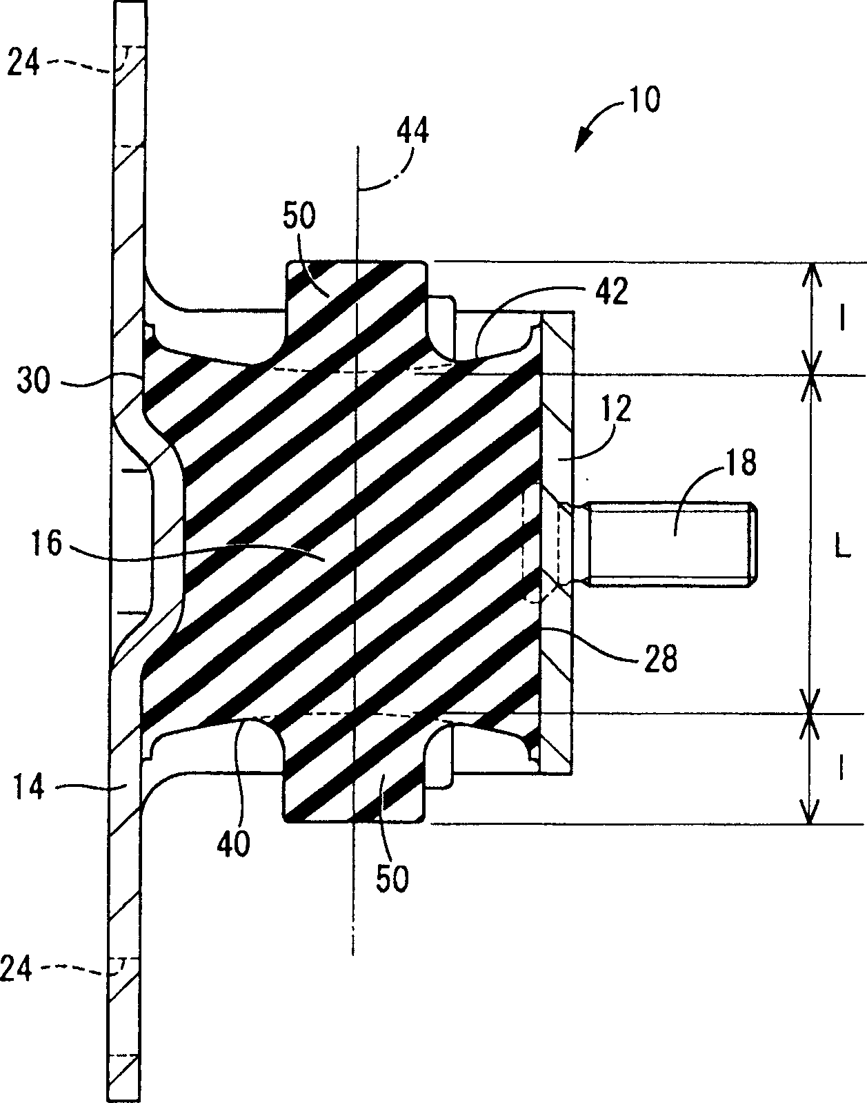 Engine carrier and shock-absorbing bearing structure employing the carrier