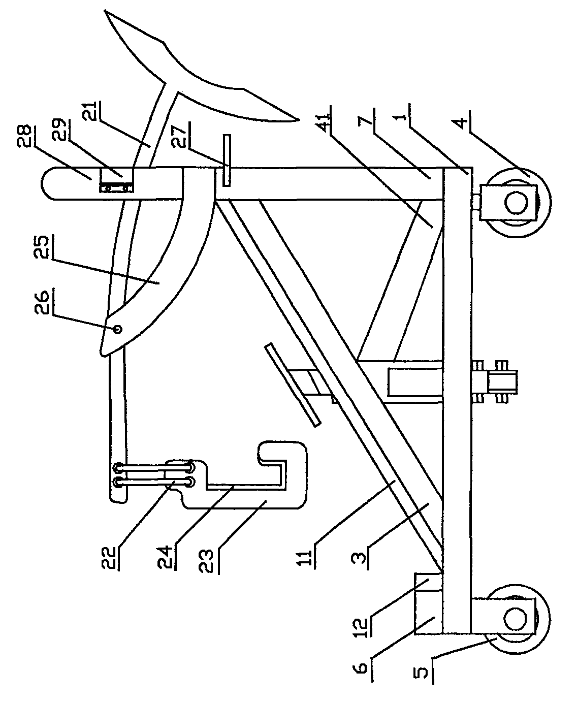 Wheelbarrow capable of assembling-disassembling abrasive wheel on vehicle