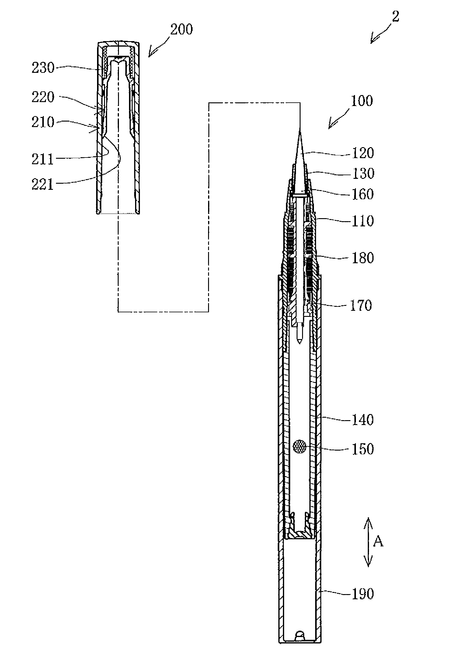 Pressure fluctuation buffering mechanism and applicator