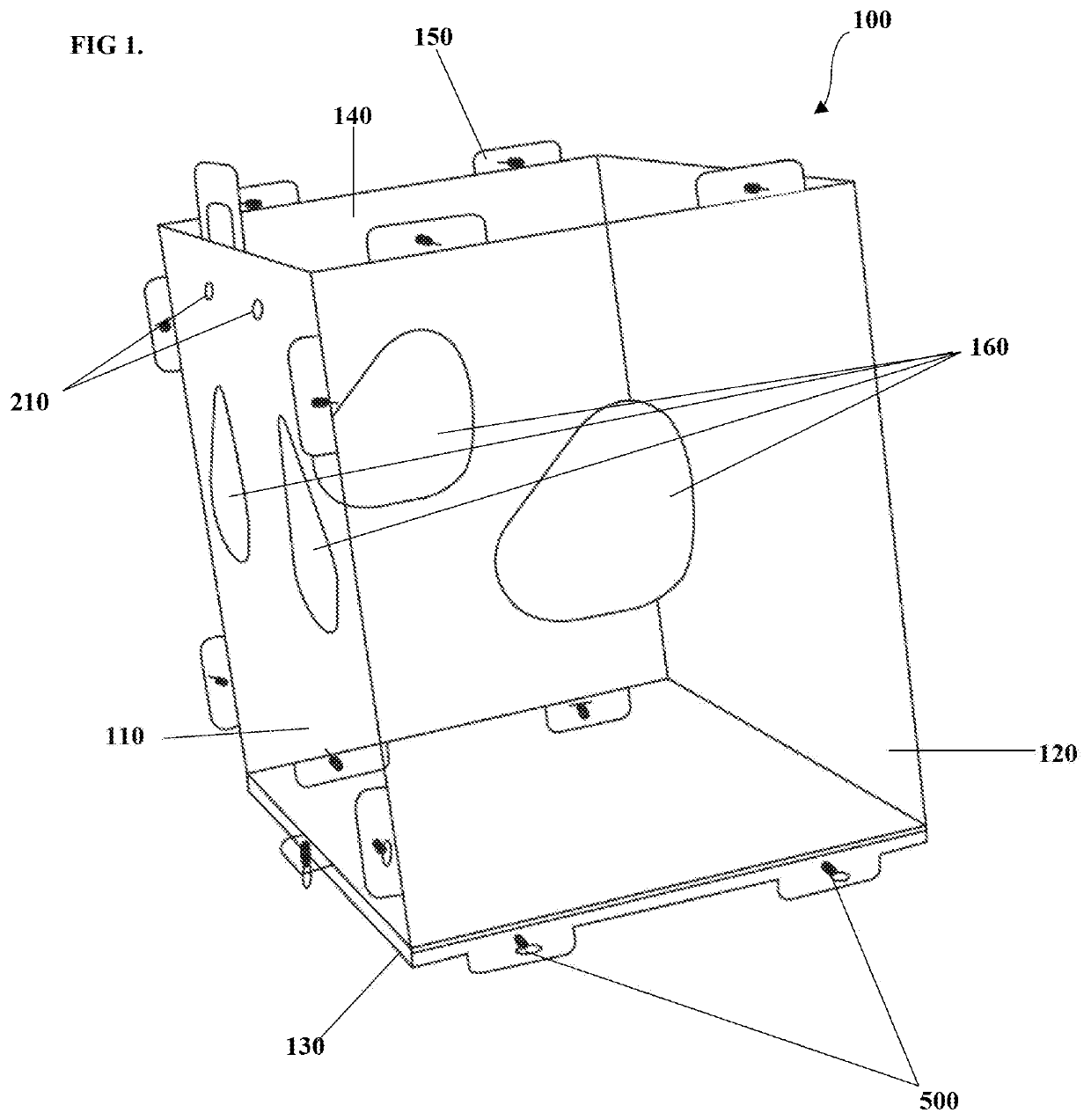 Chair mounted patient isolation container