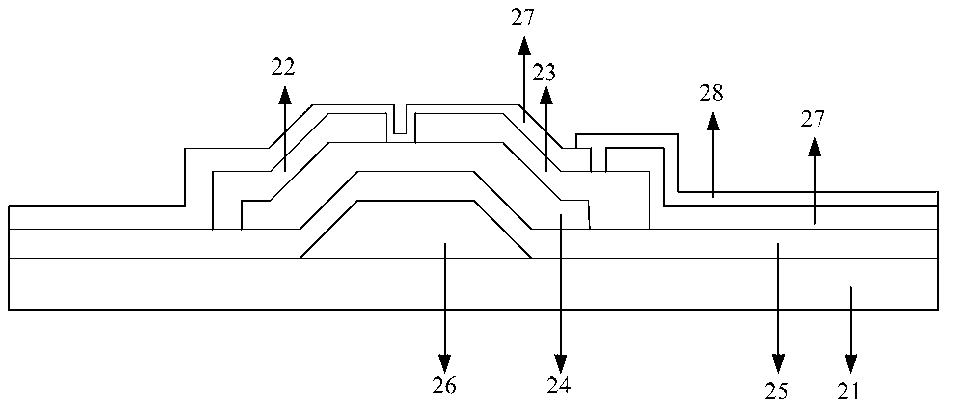 Array substrate cross curve repairing method, array substrate and liquid crystal display