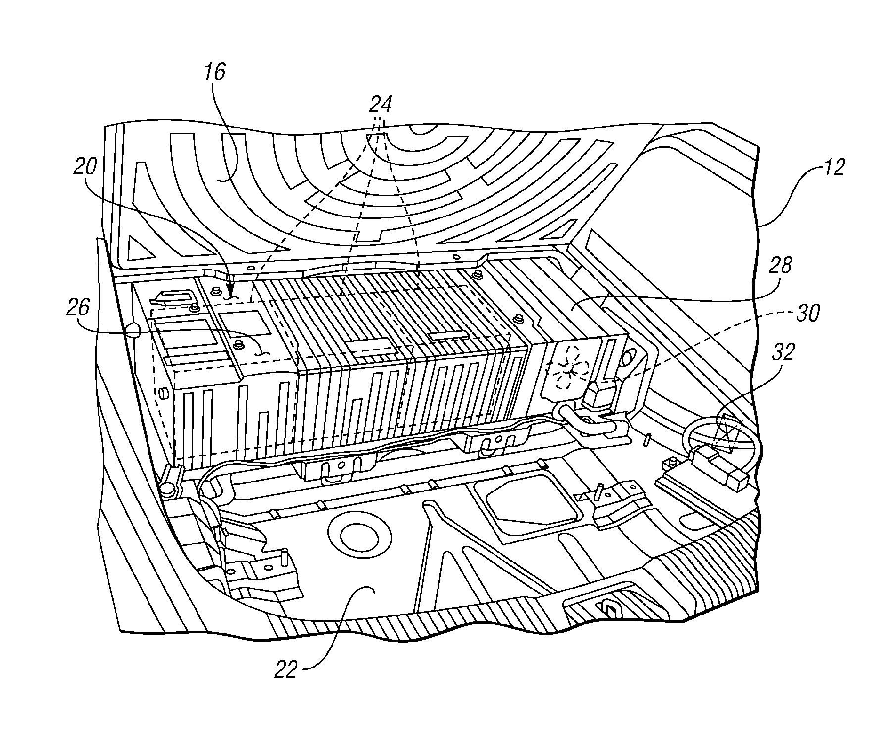 Vehicle load floor support with integral air duct