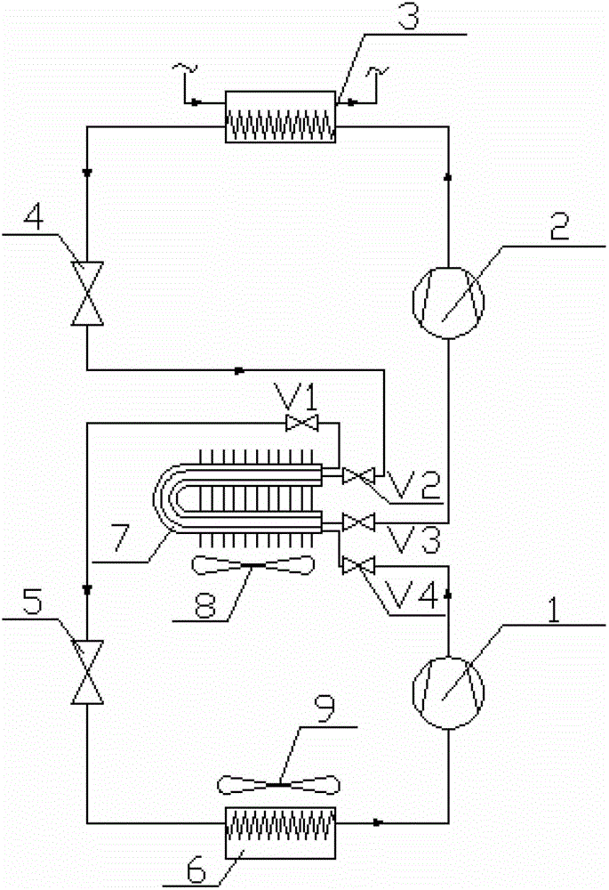 Tube fin heat exchanger hot water air conditioning equipment