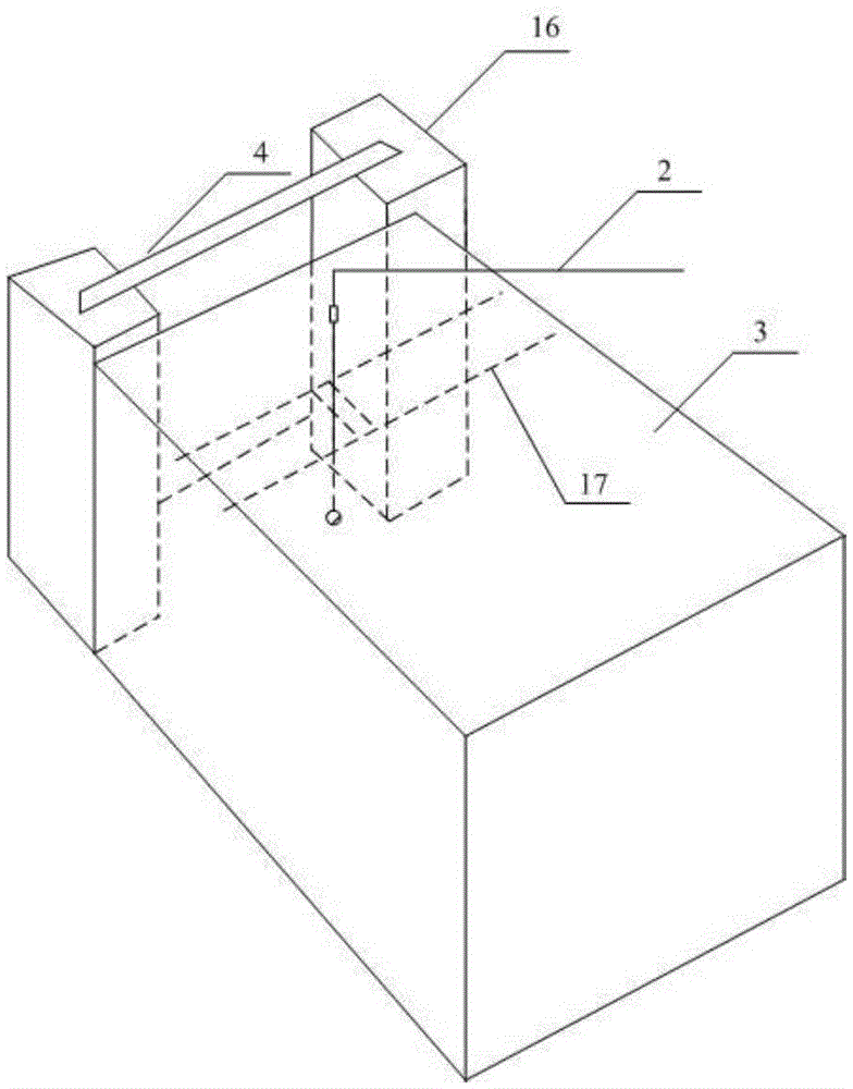 Model test device for carrying out underwater explosion research on centrifuge platform