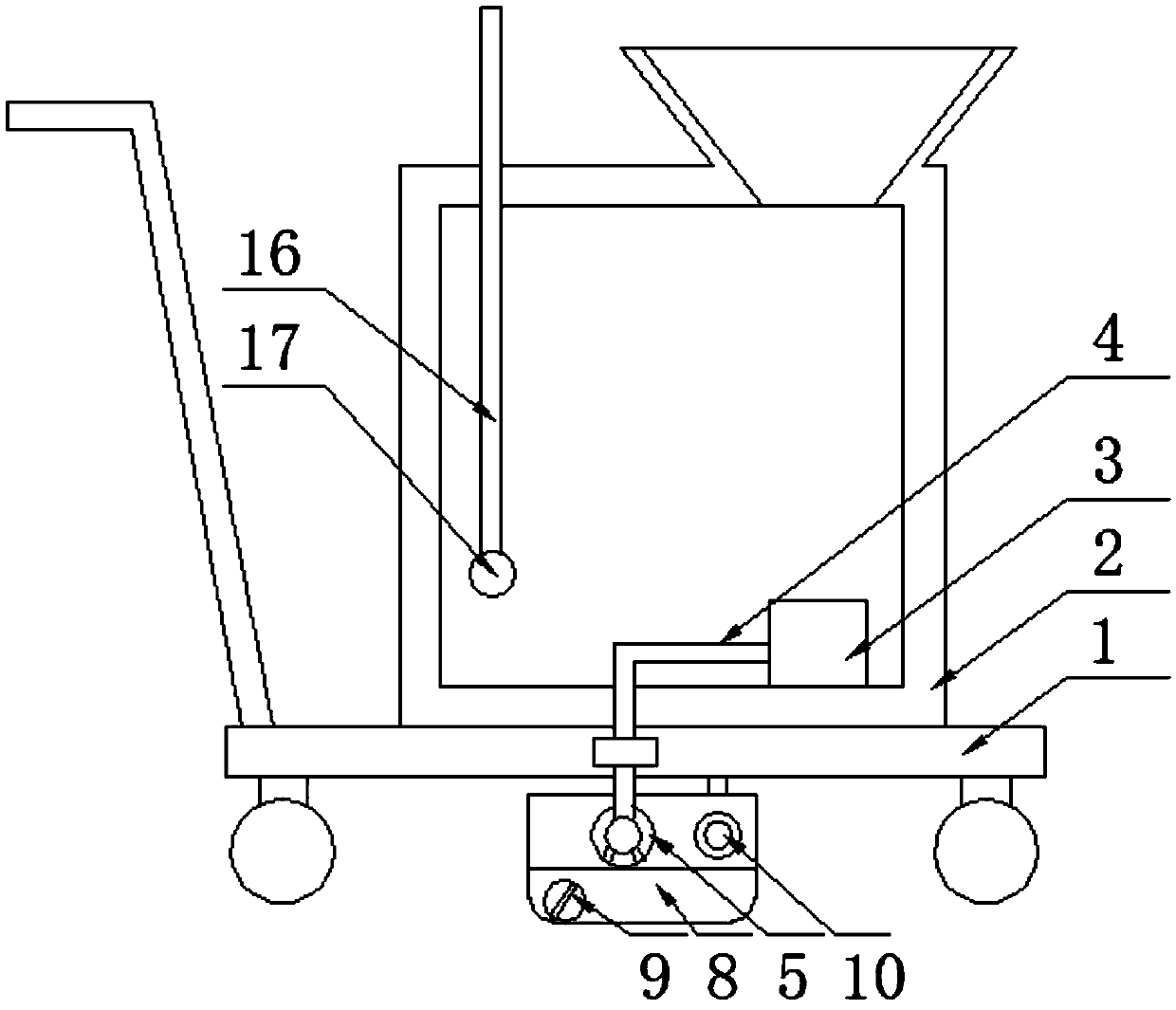 Flexible type road lane marking device for building construction and working method