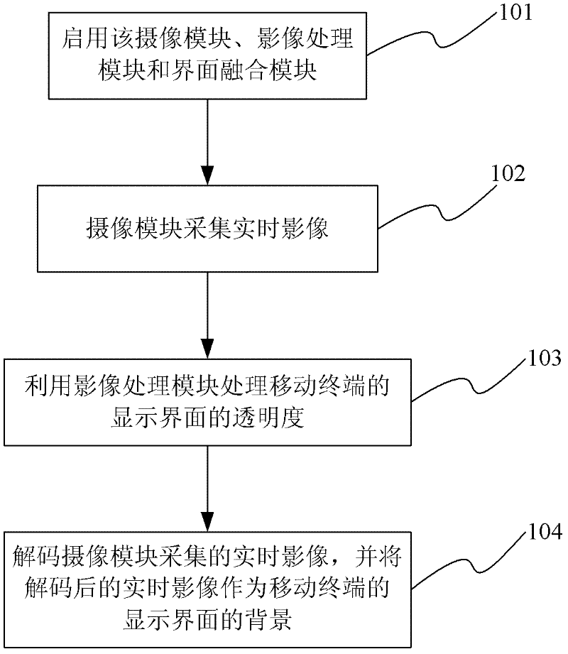 Mobile terminal and live-action display method