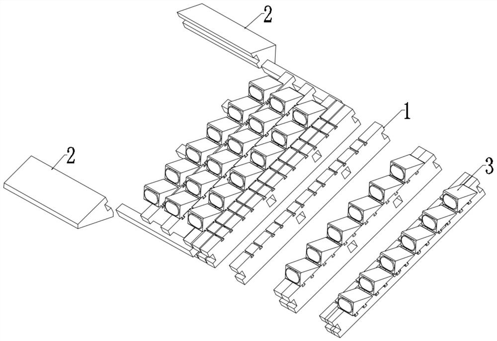 Assembly type stairway installation structure