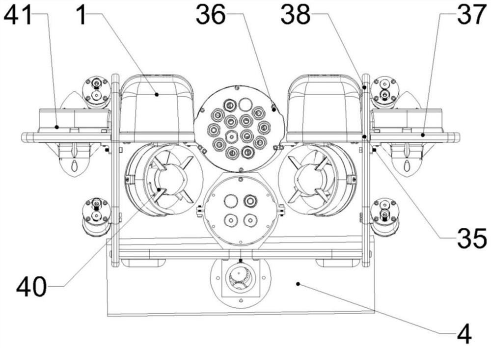 Device for repairing deepwater net cage netting