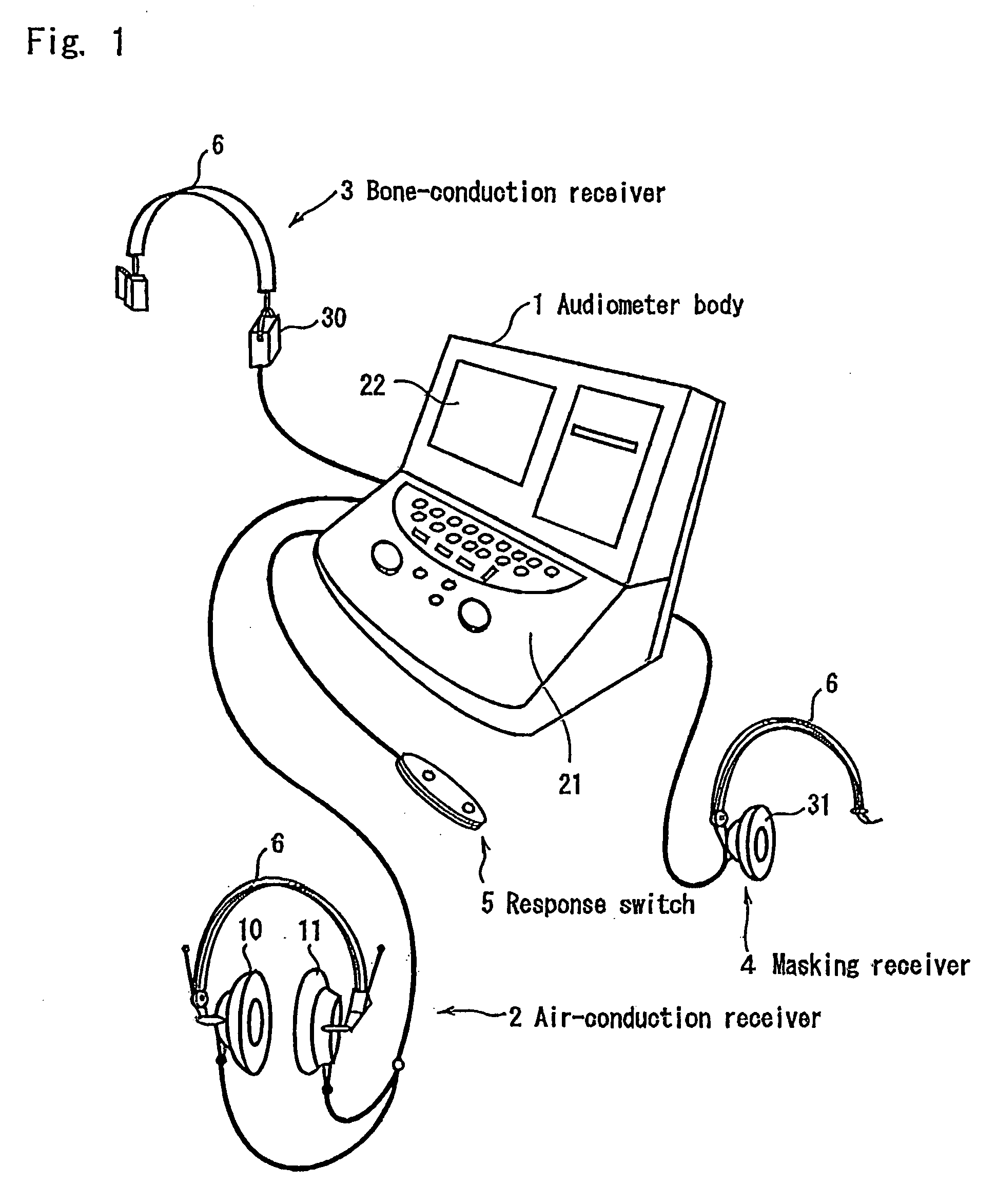 Audiometer receiver and audiometer