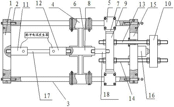 High-voltage pulse current repair experiment platform and use method thereof