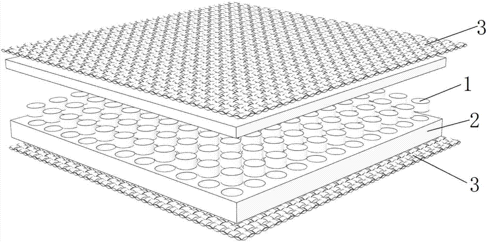 Multi-layer flexible damping sandwich material and preparation method thereof