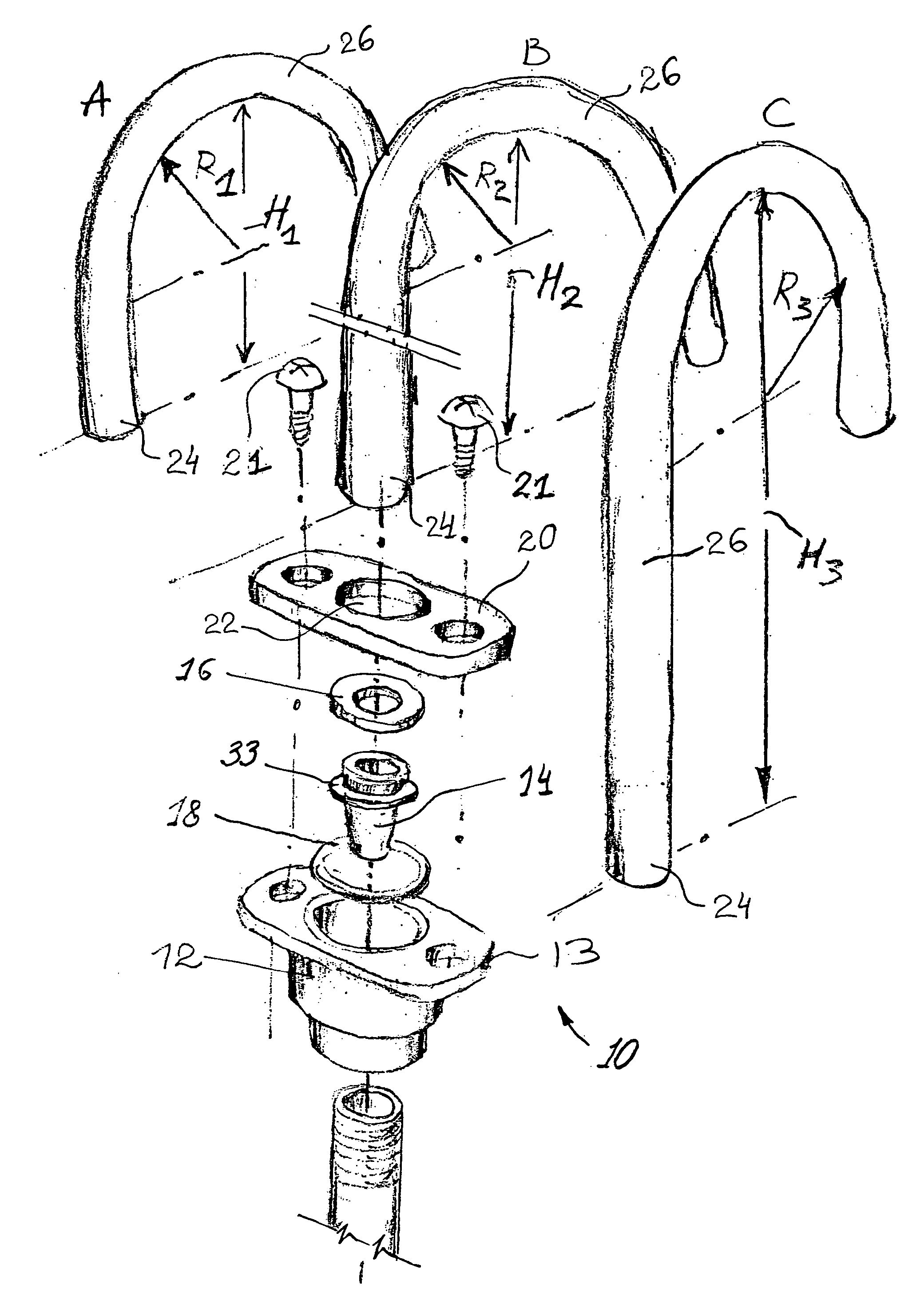 Interchangeable gooseneck faucet