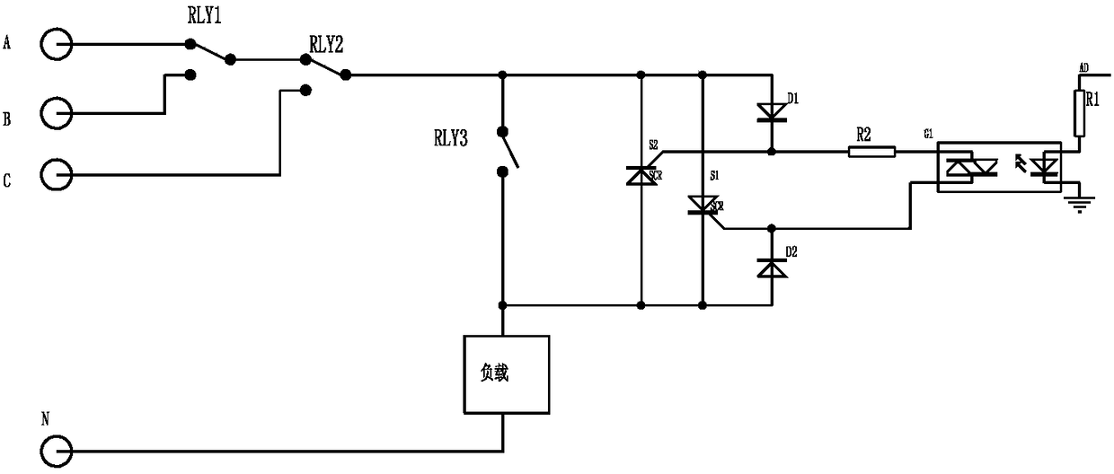 A device and method for automatically increasing the terminal voltage of a low-voltage three-phase line