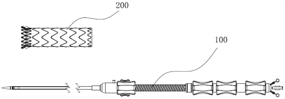 Ascending aorta covered stent and conveying system assembly and using method thereof